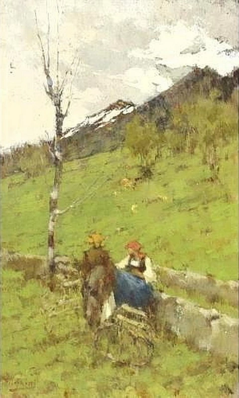  32-Francesco Filippini-Contadine con la gerla 
